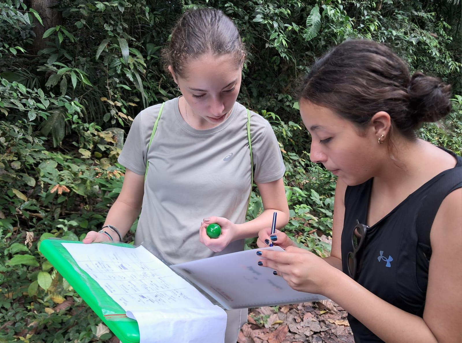 Students at World ORT's Ecology Summer School inspect fauna
