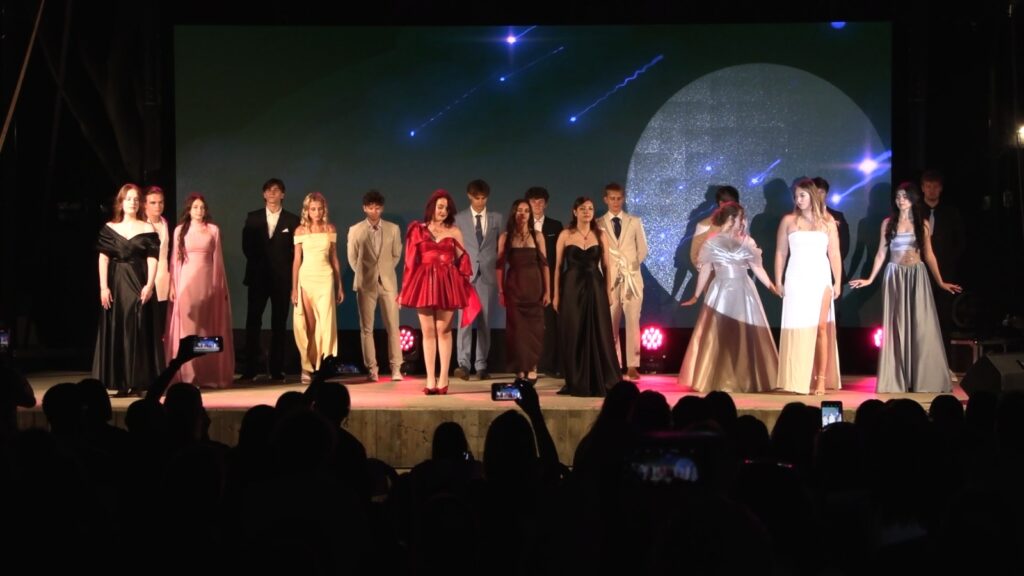 Students on stage at Kfar Silver graduation 2026