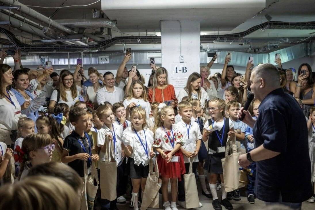 Children from ORT schools in Ukraine start the new school year in a bomb shelter