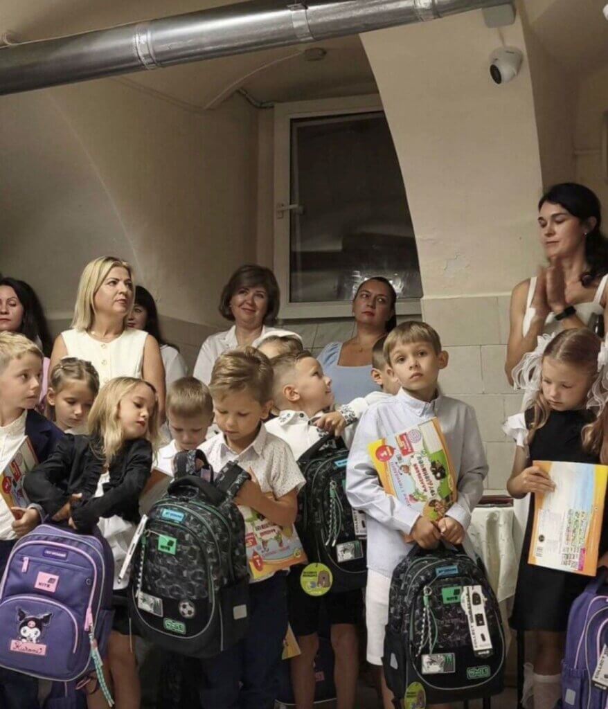 Children start the new school year in bomb shelters in Ukraine